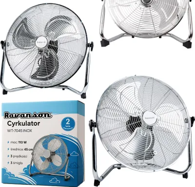 Zdjęcie produktu dla Wentylator podłogowy Ravanson WT-7045 INOX