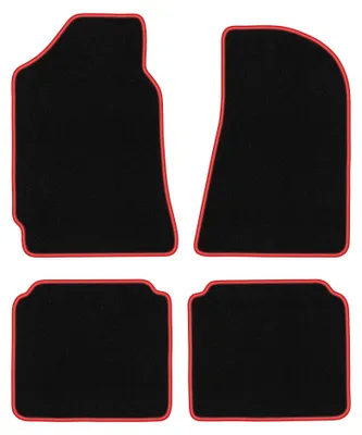 Immagine prodotto di Tappetini in moquette per FSO Polonez 1971-2002 (liftback) – set 4 pezzi, nero/rosso, su misura – Wielganizator CARLUX