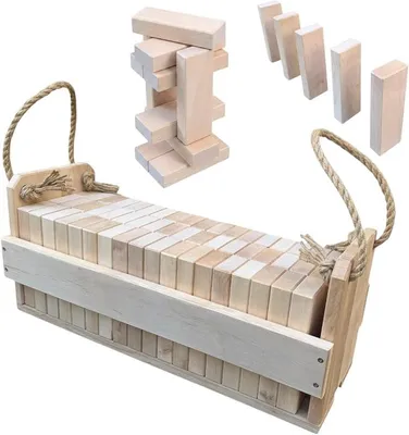 Imagen del producto de Juego de habilidad "Torre de bloques XXL" con 54 bloques de madera