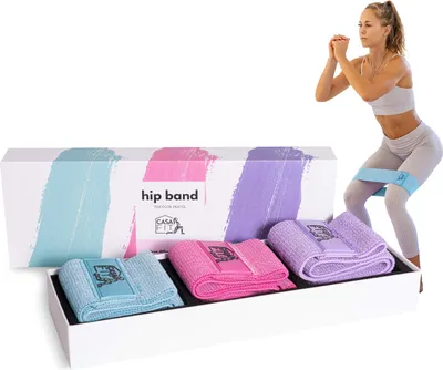Produktbild von CASAFIT Hip Bands Resistance Bands Fitnessbänder Booty Band aus Stoff 3 Stärken für Beintraining Po-Training