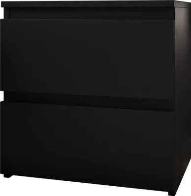Produktbild von MIRJAN24 Nachttisch  Malwa M2, Stilvoll Nachtkonsole mit 2 Schubladen, Schlafzimmer, Modern Kollektion (Schwarz)