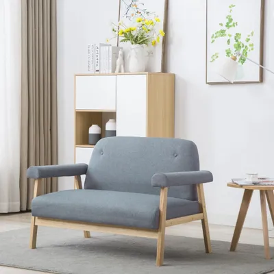 Obrázek produktu pro Maison Exclusive - 2místná pohovka s textilním čalouněním světle šedá