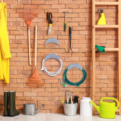 Produktbild von Gartenschlauchhalter aus Metall, 3er-Set