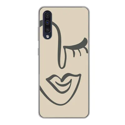 Produktbild von MuchoWow® Handyhülle Schutzhülle Hülle für Samsung Galaxy A50 Frau - Gesicht - Kunst Silikon Softcase Handy Hülle - Mobiltelefonhülle