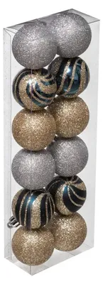 Immagine prodotto di Baubles natalizi, multicolore, Ø 4 cm, set da 12