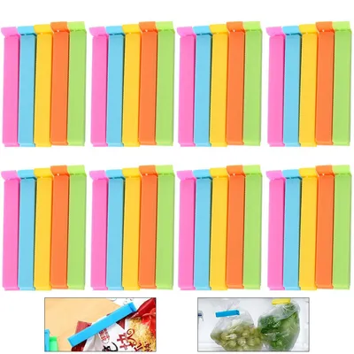 Produktbild von Verschlussclips, 40 Stück Verschlussclips, Lebensmittelaufbewahrungstaschenclips, Kunststoffverschlussbeutelclips Wiederverwendbare
