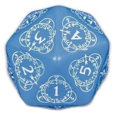 Immagine prodotto di 20LEV06 - Dadi del contatore di livello D20, blu e bianco (1)