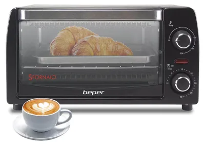 Produktbild von Beper 90.882 Mini-Ofen 12 L, 1050 W, Quarz-Heizelemente, Timer, Temperaturregelung bis 230 °C