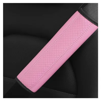 Immagine prodotto di 2 protezioni per cinture di sicurezza, colore rosa, per adulti e bambini