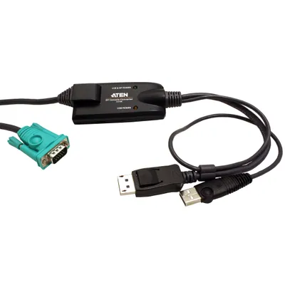 Obrázek produktu pro ATEN CV190-AT, 1,8 m, USB, DisplayPort, Černá, USB Type A + DisplayPort, SPHD-15