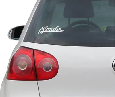 Produktbild von Aufkleber / Autoaufkleber - JDM - Die cut - Blondie Decal Fenster Laptop - Folie Sticker - silber - 149mmx45mm