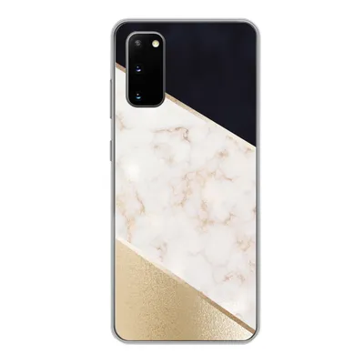Produktbild von MuchoWow® Handyhülle Schutzhülle Hülle für Samsung Galaxy S20 Marmor - Gold - Rosa Silikon Softcase Handy Hülle - Bild