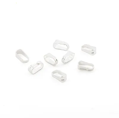 Produktbild von Vintageparts Collierschlaufen aus 304 Edelstahl, Silberfarben, 6 mm, 8er Set