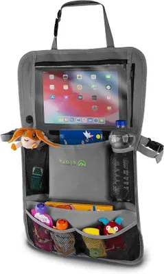 Obrázek produktu pro Organizér do tašky pro děti – 2 v 1: ochrana zadní části s přihrádkou na tablet – voděodolná krabice na boty s držáky na láhve