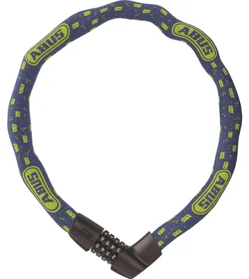 Produktbild von ABUS Kettenschloss Tresor 1385/75 Blue Mask – Zahlenschloss aus gehärtetem Stahl – 6 mm starke Vierkantkette – ABUS-Sicherheitslevel 6 – 75 cm – Blau