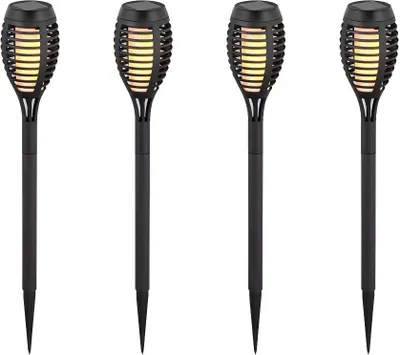 Produktbild von 4er Set LED Solarleuchte, schwarz , H 50 cm