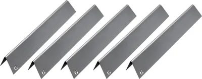 Produktbild von 5 x Edelstahl Aromaschienen / 1,5 mm Materialstärke / für Weber SPIRIT 300 310 320 ab 2013 - 2024 / 387 x 67 mm, Flavorizer Bars, Flammenverteiler