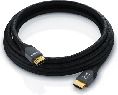 Produktbild von Primewire 8K Premium HDMI Kabel 2.1 mit Nylonummantelung, 7680 x 4320 @ 120 Hz mit DSC - 2m