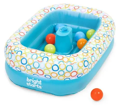 Obrázek produktu pro BRIGHT STARTS Nafukovací vanička s integrovanou pumpičkou, 8 míčky a odtokem