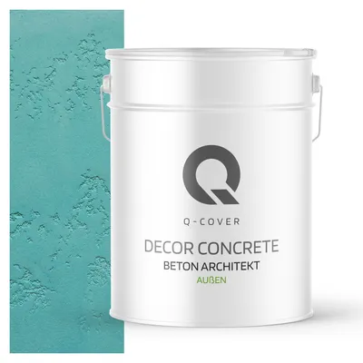 Immagine prodotto di Beton Architekt 15 Kg 10 m2 Turchese 15 kg 10m2 | Intonaco decorativo | Intonaco a spatola | Composto pronto all'uso Aspetto del calcestruzzo Calcestruzzo decorativo esterno