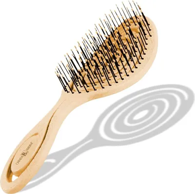 Produktbild von Chiara Ambra Bio Haarbürste, Bürste ohne Ziepen, Entwirrbürste geeignet für Locken & lange Haare von Damen, Herren & Kinder, Kopfhaut Massagebürste,
