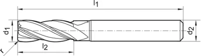 Produktbild von FORMAT Torusfräser WN VHM TiALN 20,0/2,00mm Z 4 L