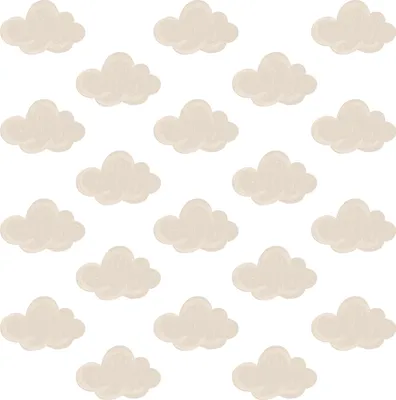 Obrázok produktu pre Muralo sada nálepiek na stenu pre deti BEIGE CLOUDS š. 120cm x v. 60cm - sada nálepiek na stenu do detskej izby