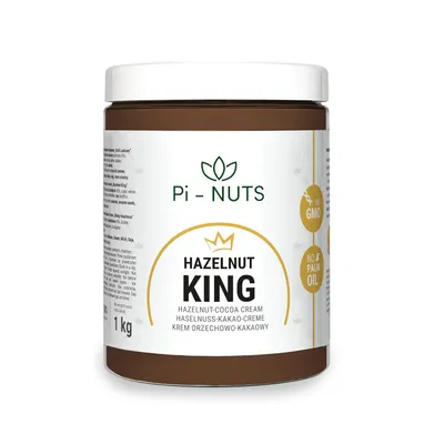 Produktbild von Pi-nuts Haselnusscreme mit Kakao 1 kg 45% Haselnuss - Nussbutter Brotaufstrich Süß - Süßigkeiten - Haselnusspaste für Eis, zum Backen, als Aufstrich