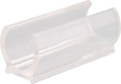 Produktbild von WAGNER Klemmschalengleiter für Rundrohr 4tlg. - 50 x 18 / 19 x 17 / 22 mm, Abrieb 4 mm, Kunststoff transparent - 15068299