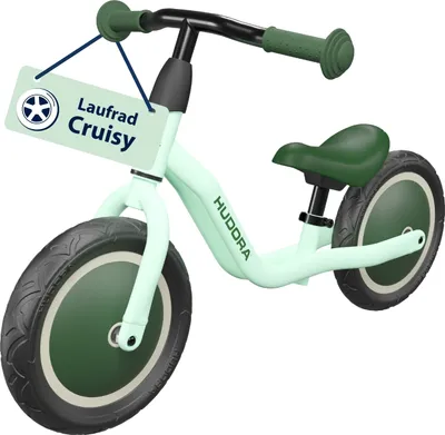 Produktbild von HUDORA Laufrad Cruisy ab 15 Monaten - mint - Leichtes Lauflernrad mit Verstellbarer Sattelhöhe - Laufrad für Kinder von 78-100cm
