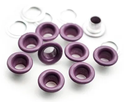 Productafbeelding van Gekleurde Oogjes - Doorvoertules met Ringen - Doe-het-zelf Ambacht - Aluminium Materiaal - 5 mm Binnendiameter - Paars