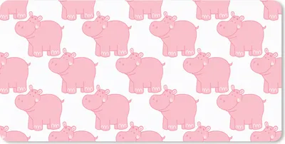 Produktbild von MuchoWow® Schreibtischunterlage Nilpferd - Rosa - Mädchen - Kind - Muster 80x40 cm - XXL Mauspad - Gaming Mauspad