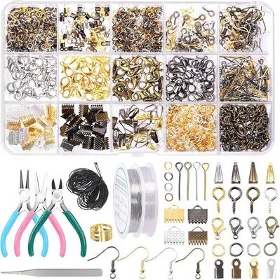 Produktbild von Schmuckbastel-Set 1470-teilig mit Werkzeugen und Materialien