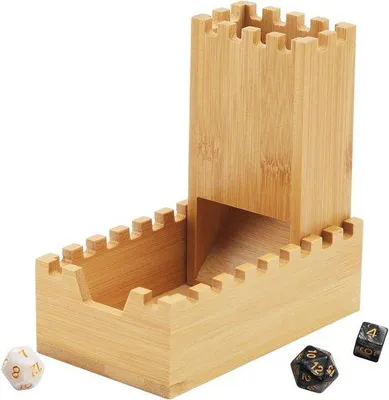 Productafbeelding van Opvouwbare bamboe dobbelstenen toren voor tabletop spellen