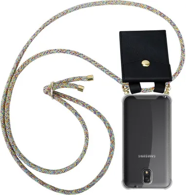 Produktbild von Cadorabo Hülle für Samsung Galaxy NOTE 3 Schutzhülle in Gelb Handy Kette Silikon Kordel abnehmbares Etui