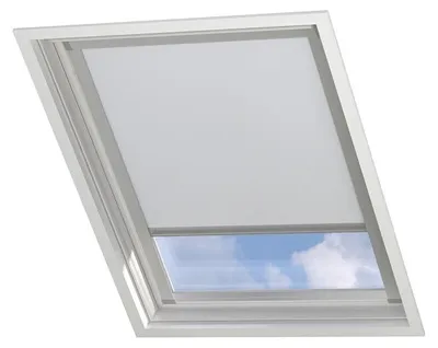 Produktbild von DTCH® Dachfenster verdunkelungsrollo für Velux U08/8/808 weiß mit Führungsschiene, rollo für dachfenster, verdunkelungsrollo dachfenster