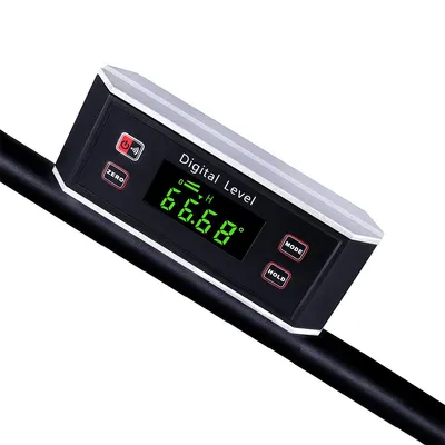 Produktbild von Neigungsmesser digital Winkelmesser mit LCD Backlight 360° Messbereich Aluminium IP65 Magnet für Holz Metall DIY