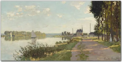 Produktbild von Coloray Bild aus Acryl 140 cm x 70 cm - Gehärtetes Acryl Bild auf Acrylglas Wohnzimmer Küche Dekoration Wanddekoration - Promenade In Argenteuil Monet