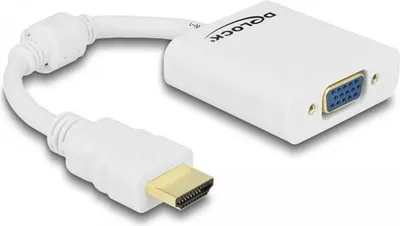 Productafbeelding van Delock adapter, HDMI-A stekker > VGA-aansluiting - Videoadapter - HDMI (mannelijk) naar HD-15 (VGA)