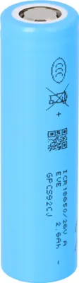 Produktbild von EVE ICR18650-26VA 2650mAh Akku 18650 Flat Top