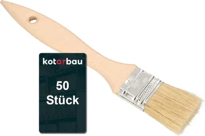 Immagine prodotto di KOTARBAU® Set di 50 pennelli con manico in legno Tutti da 36 mm Pennello piatto Macchia Smalto Pennello per pittura Pennello per pittura Colori acrilici Setole resistenti allo strappo Lavabile Uni