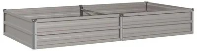 Productafbeelding van Verhoogd plantenbak voor in de tuin, roestkleurig, 160 x 80 x 24 cm, karton