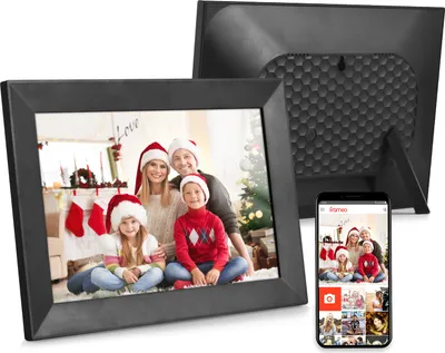 Obrázek produktu pro Digitální fotorámeček (10,1", WLAN), integrovaná paměť 16 GB, inteligentní digitální fotorámeček, dotykový LCD displej, automatické otáčení, sdílení APP, narozeninový, sváteční a vánoční dárek pro přátele a rodinu