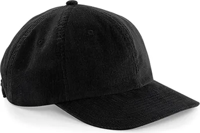 Image de Beechfield B682 | Heritage Cord Cap / Bande de tissu avec boucle métallique - Couleur : Black - Taille : One Size