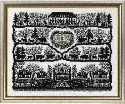 Image de Eva Rosenstand point de croix set "Schattenbild", motif à compter, 40x50cm