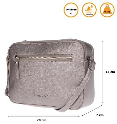 Produktbild von Christian Wippermann Damen Tasche Schultertasche Umhängetasche Crossover Bag Handtasche Anthrazit