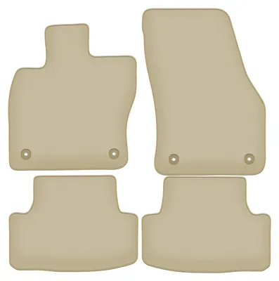Image de Tapis de sol velours PREMIUM beige compatibles avec Seat Ateca (2016-, croisement) – avec fixations – sur‑mesure