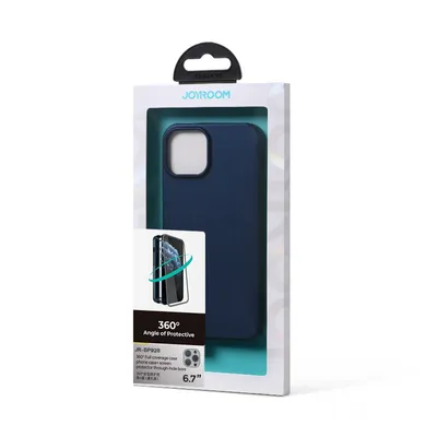 Zdjęcie produktu dla Joyroom 360 Full Case etui pokrowiec do iPhone 13 Pro Max obudowa na tył i przód + szkło hartowane niebieski (JR-BP928 blue)