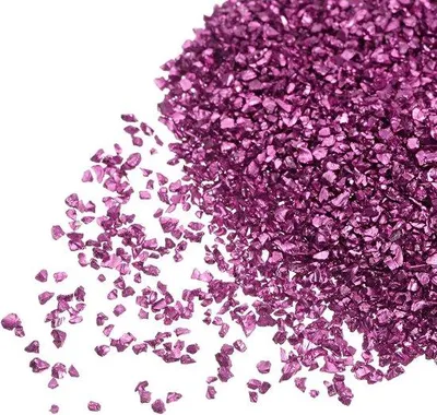 Image de Verre pailleté 20 g violet métallisé pour le bricolage et la décoration des ongles