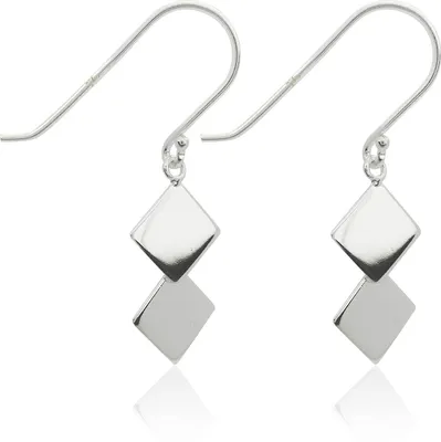 Produktbild von 925 Sterling Silber Ohrhaken Ohrhänger mit Quadraten